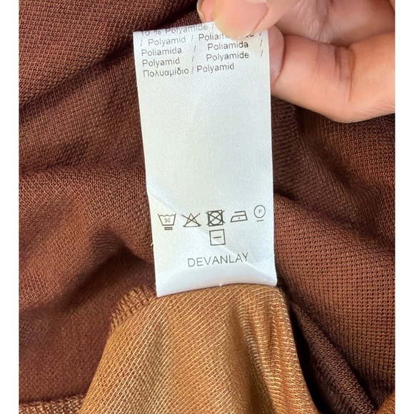 Lacoste Womens Wool Blend Long Sleeve Polo Dress Brown Colorblock Size 38 US 6 - Picture 15 of 16